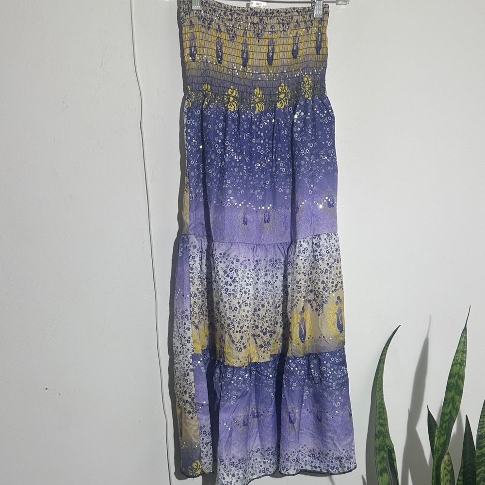 Ingear Maxi Skirt in Purple and Yellow